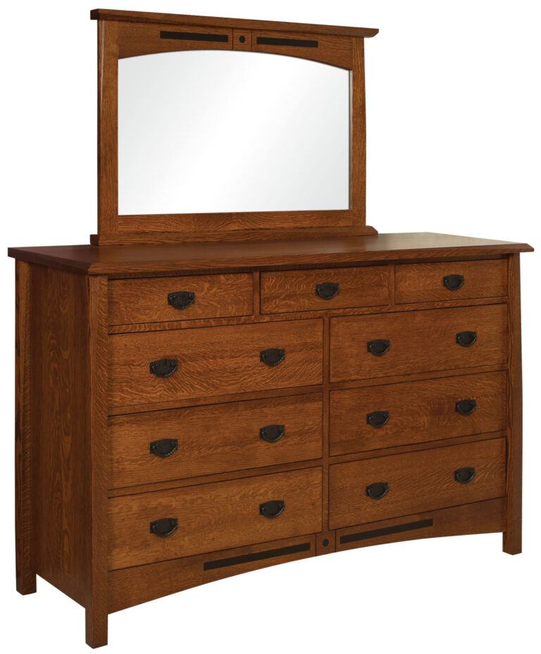 Custom Bel Aire High 9 Drawer Dresser with Mirror