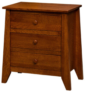 Berwick Style Three Drawer Nightstand