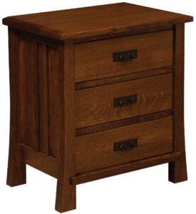 Grant Style Three Drawer Nightstand