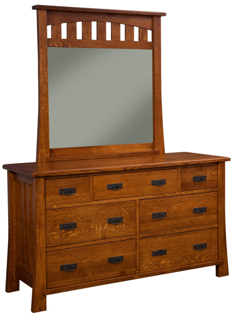 Custom Grant 7 Drawer Dresser with Mirror
