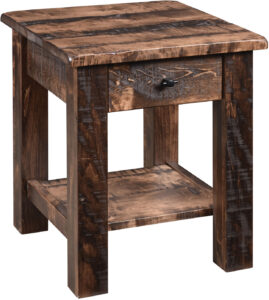 Barn Floor Style End Table