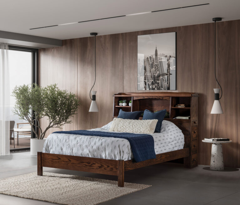 Custom Bookcase Bed with Drawers