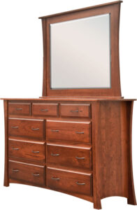 Cove Style Dresser with Mirror