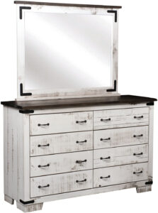 Old Tymes Style Dresser with Mirror