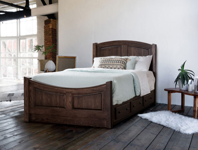 Custom Bow Panel Platform Bed