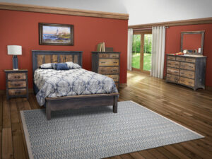 Reclaimed Barn Floor Style Bed Set