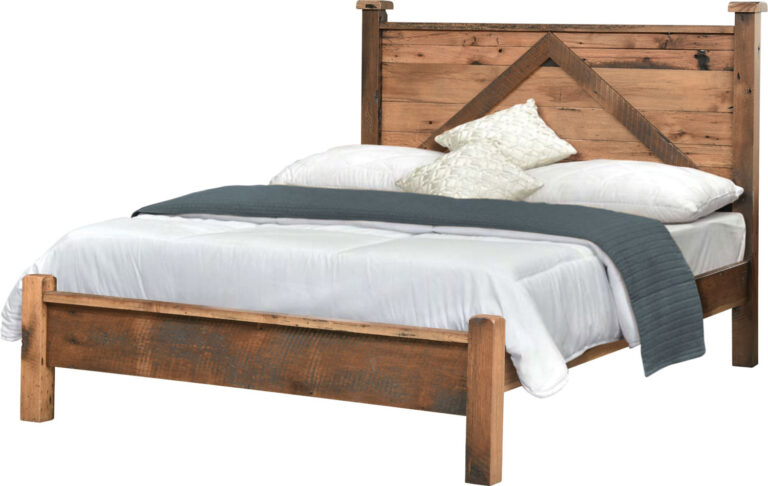 Custom Reclaimed Post Mission Bed with Low Foot-board