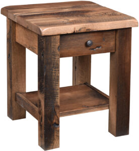Reclaimed Post Mission Style End Table