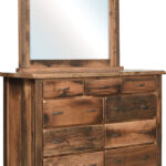 Reclaimed Post Mission Style Dresser with Mirror