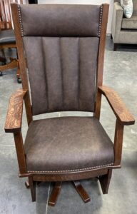 Mission Swivel Glider with Slat Sides Ready for Pick Up