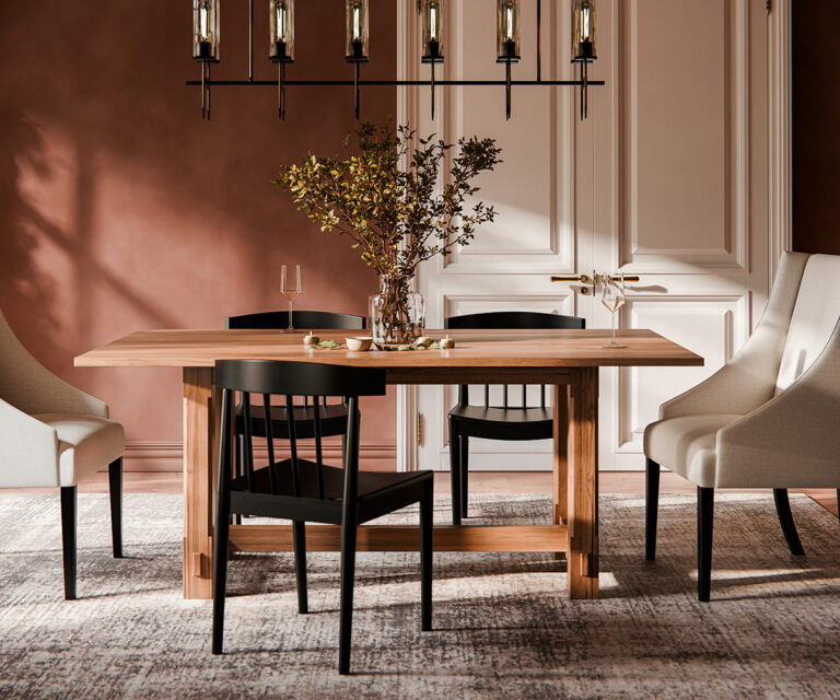 Custom Magnolia Dining Room Setting - Close Up