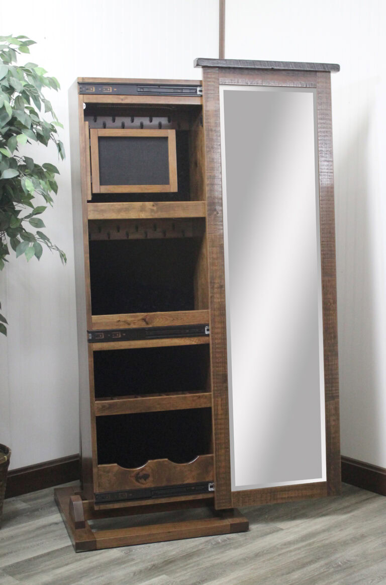 Custom Barnwood Top Mega Leaner Jewelry Front Open
