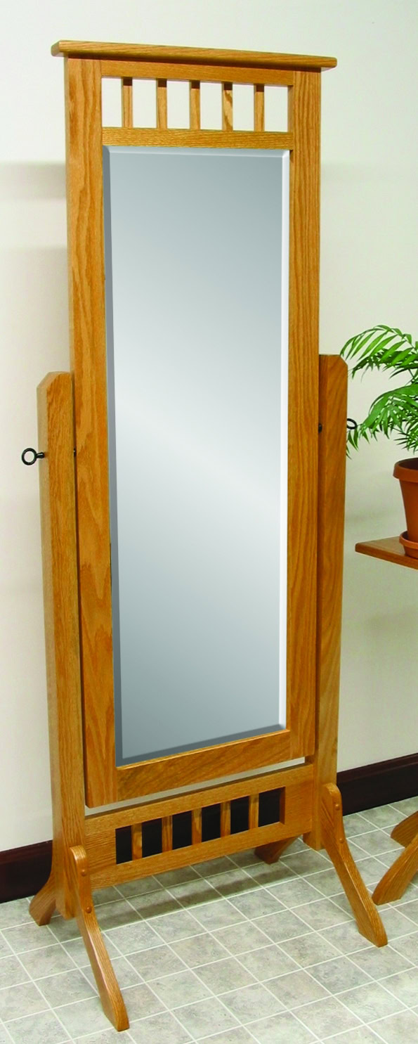 Custom Open Top Mission Cheval Mirror