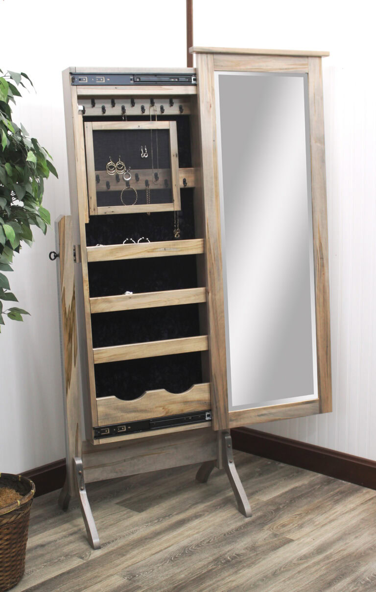 Custom Traditional Shaker Jewelry Cheval with Optional add on Hookboard