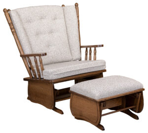 Four Post High Back Chair and A Half Glider