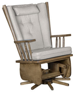 Smooth Four Post High Back Swivel Glider