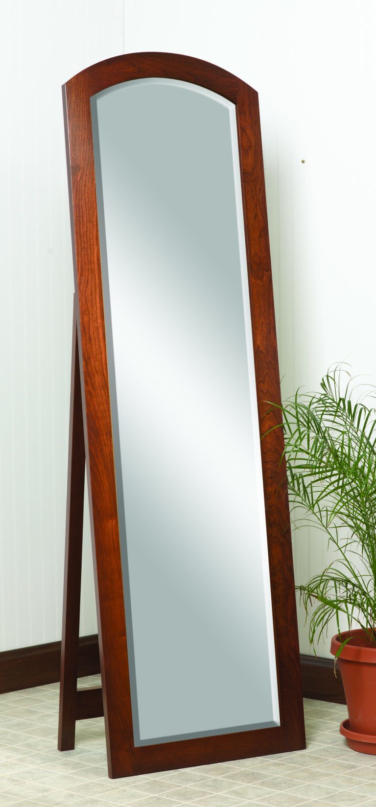 Custom Antique Shaker Leaner Mirror