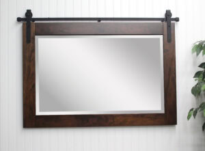 Barn Door Rail Wall Mirror