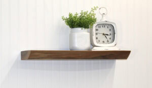 Walnut Live Edge Floating Shelf