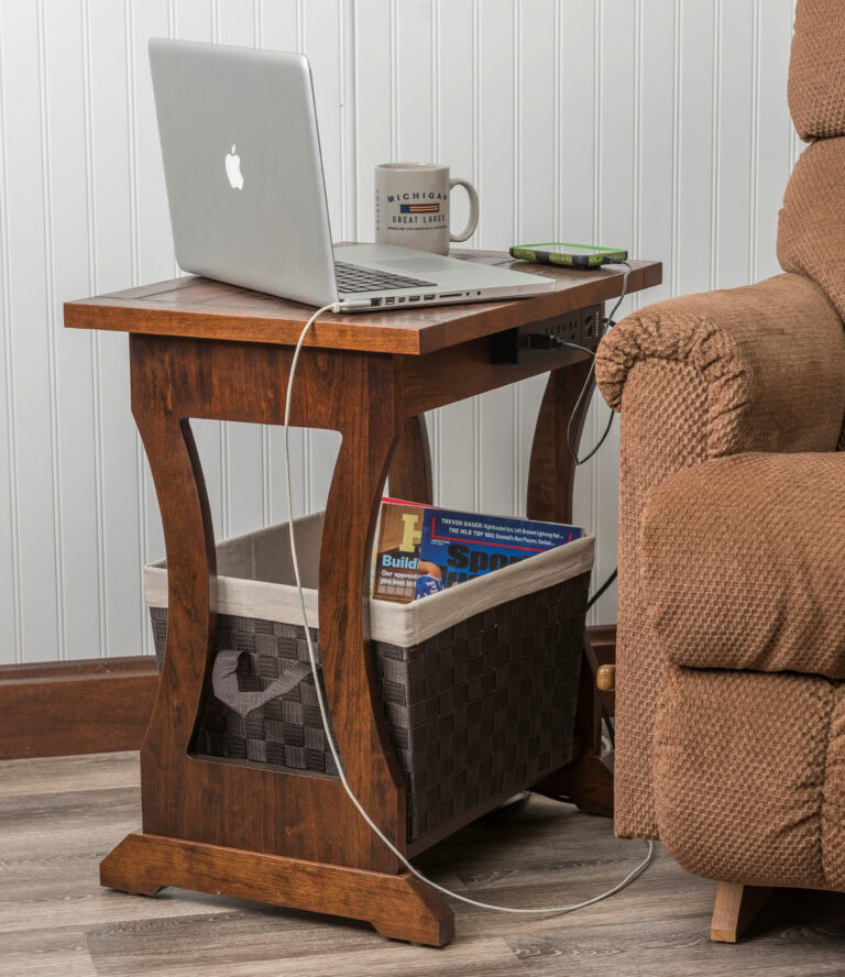 Custom Santa Fe Plank Top Chair Side Table