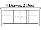 Georgetown Office Furniture Collection with 4 Drawers and 2 Doors