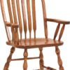 Amish Bent Paddle Deep Scoop Arm Chair