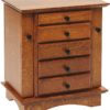 Amish 20 inch Shaker Dresser Top Jewelry Cabinet Quarter Sawn White Oak