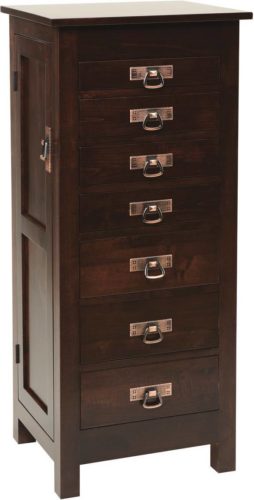 Amish 48 inch Mission Jewelry Armoire Brown Maple