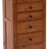 Amish 48 inch Mission Jewelry Armoire Quarter Sawn White Oak