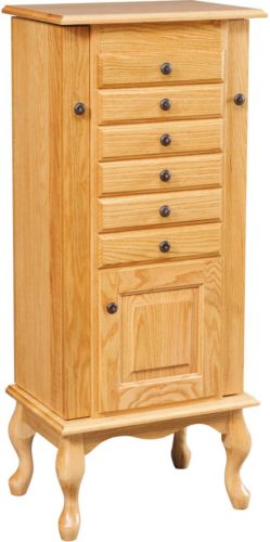 Winged Queen Anne Jewelry Armoire, Queen Anne Jewelry Armoire