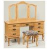 Amish 56 inch Queen Anne Dressing Table Oak