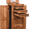 Amish Alpine Rough Sawn Jewelry Armoire Open