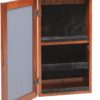Amish Shaker Mirrored Jewelry Armoire Open