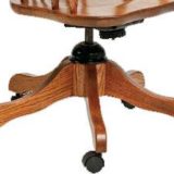 Wyndlot Hardwood Desk Chair with Standard Desk Base without Gas Lift