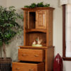 Custom Highland File Cabinet with Hutch Open