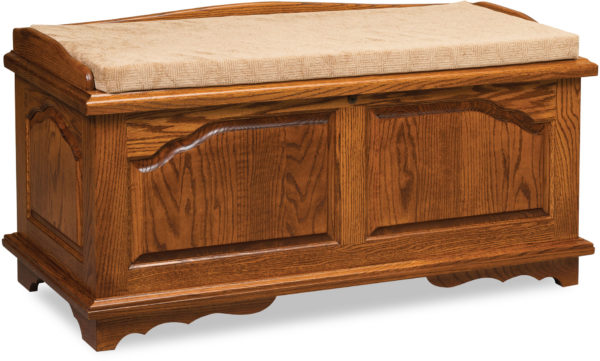 Amish Cathedral Cedar Chest With Cushion