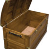 Amish Trunk With Rounded Lid Open