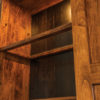 Amish Teton Barn Door Wall Unit Glass Shelf Detail