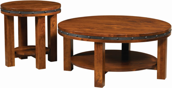 Amish Pasadena Round Occasional Tables