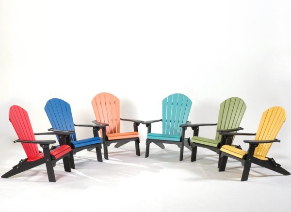 Amish Adirondack Folding Chairs Poly Lumber