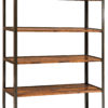 Amish Harper Tall Reclaimed Lumber Bookcase on Wheels