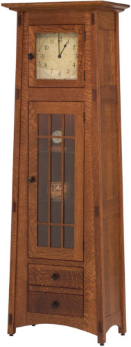 Amish McCoy Glass Panel Door Clock