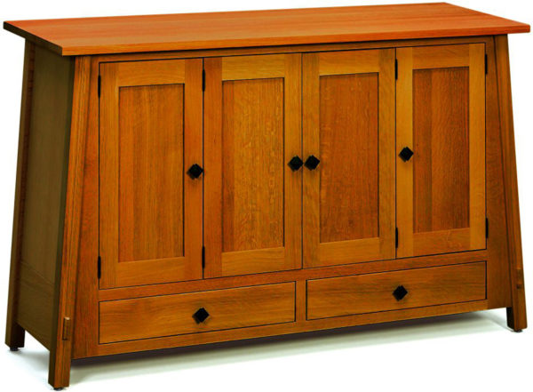 Amish McCoy Wood Leaf Storage Cabinet