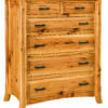 Amish Rustic Hickory Homestead Six Drawer Chest