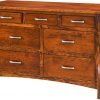Amish Narrow Lexington 7 Drawer Dresser