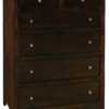 Brown Maple Shaker Six Drawer Chest
