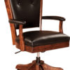Amish Berkshire Desk Chair with Optional Fabric Arms