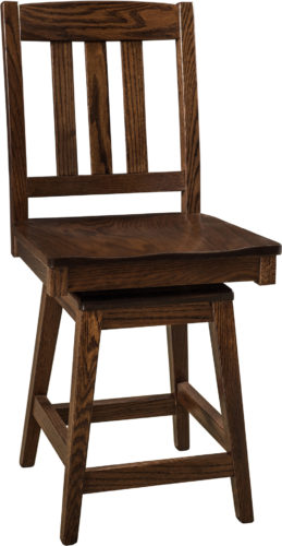 Amish Lodge Hardwood Swivel Bar Stool