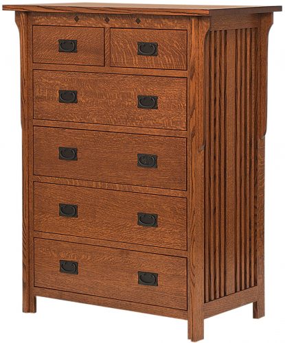 Amish Royal Mission Six Drawer Chest