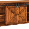 Amish Teton Barn Door Style Sofa Table